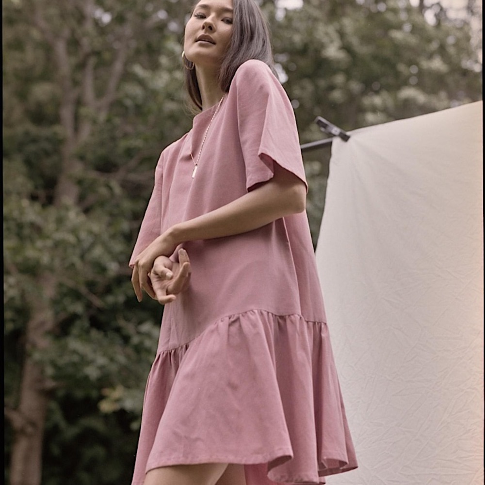 EMMA KNUDSEN LAUREN BABYDOLL DRESS IN LIGHT PINK💕